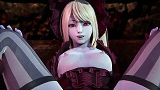 3D Shalltear Bloodfallen's uncensored blowjob scene in Overlord hentai