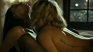 Two lovely girls with natural breasts indulge in romantic play