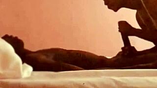 Seductive ebony mature with long legs shows off her deepthroat skills