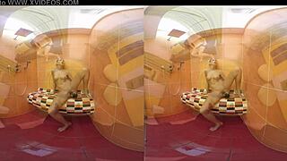 Karol Lilien's steamy shower and intense bedroom encounter in VR porn