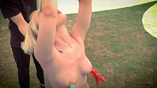 A blonde gets spanked and teased in a kinky bondage game that leads to an intense orgasm.