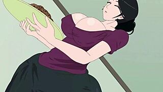 Anime cowgirl sex with an MILF at Ikki’s house