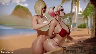 Harley Quinn in hardcore scenes with big cock and ass fucking