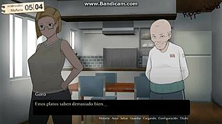 The wife of an NTRman becomes intimate with her mother-in-law in a rural setting in this hentai game.