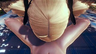 F2P Futanari Genshin Impact cosplay with POV blowjob and facial