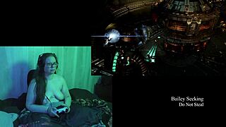 Playing Naked Dead Space again with natural tits.