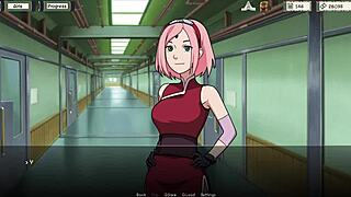 Public masturbation in the streets of Naruto with Tenten