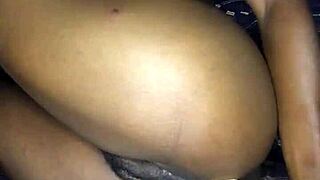 I have a 12 inch dildo and I am using it to stimulate my ass while I am bent over.