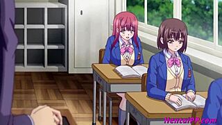 Redhead teen gets drilled by teacher in classroom - hentai