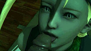 3D animated Cammy in Street Fighter XXX: Tits and ass shaking in a hardcore scene