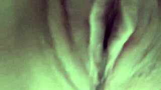 Solo masturbation of a mature woman with a wet pussy