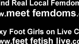 Four girls who love feet and domination fetish for you to enjoy