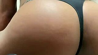Nelly’s sexy bald pussy in a thong is too hot to handle