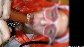 Itzel Lollipop is a sissy puppet and she enjoys sucking big dildos