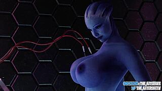 Liara's wild gloryhole adventure with an unexpected climax