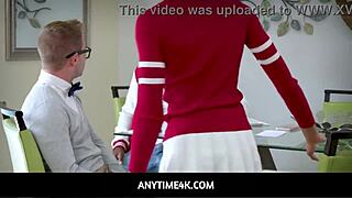 British teen gets hardcore sex with stepsister and tutor