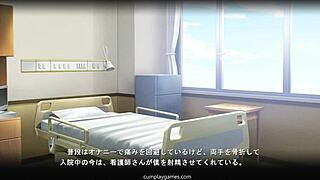 A patient gets a foot massage and a hand job from a professional MILF nurse in a hospital setting