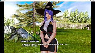 A bunny zombie in heat in the breeding island of the hentai game