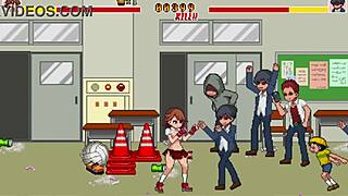 Big tits and anal sex in a hot school gangbang