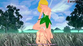 Outdoor hentai action with Tinker Bell and a hidden camera