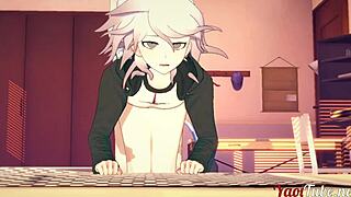 Ouma and Nagito's steamy 3D encounter in Dangan Ronpa 2
