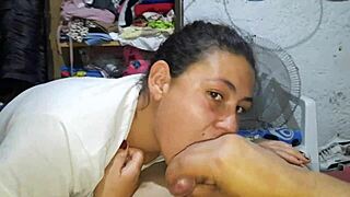 Amateur video of an Argentinian prostitute trying out porn