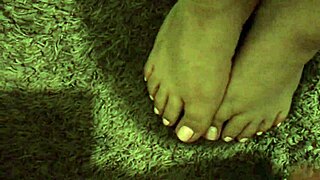 Hot Latina gets messy with footjob and cumshots