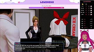Maid-themed hentai with Vtuber Lewdneko in a harem hotel setting