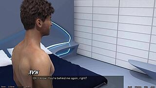 Paige the robot in a solo scene in the new cartoon series Stranded in Space