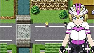 Big-boobed blonde gets pounced after cycling fail in public