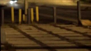Amateur teen gets rough outdoor sex in public place