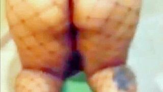 Amateur chubby latina gets doggystyle pounded in lingerie