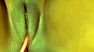 Hot black teen showing off her big and juicy pussy