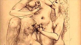 Hot erotic art from the past with hairy anime women