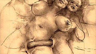 Hot erotic art from the past with hairy anime women
