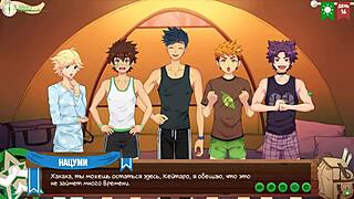 Young gay scouts earn badges in this Russian-voiced anime