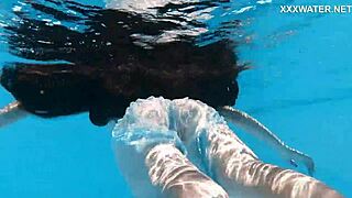 Lana’s nude swim: A hot European teen’s desire in action