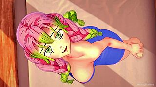 3D animated porn with Mitsuri Kanroji and her big assets
