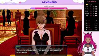 3D Vtuber Lewdneko in a hot scene from Harem Hotel