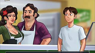 Animated summer story with big ass teen