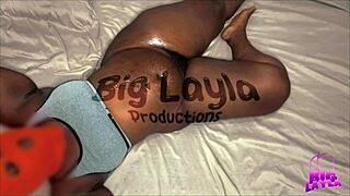 Young Black Girl Bends Over For Monster Cock