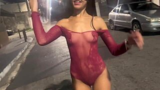 Beautiful woman gets her pussy fucked on a carnival swing
