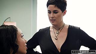 Straight friend Alexis Tae gets into hot lesbian action