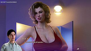 Big-titted stepmom gets a steamy 3D massage from her son