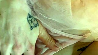 Sexy blonde gets a massive load in her tight hole