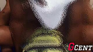 Black beauty gets a facial with satisfaction and happiness