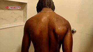 First time gay scene in the shower of an amateur video