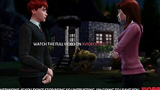 Ron's jealousy flares up in this cuckold parody scene