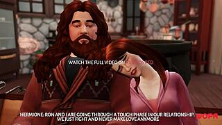 Ron's jealousy flares up in this cuckold parody scene