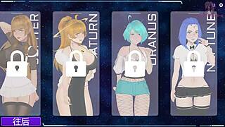 Mercury bondage with a MILF hunter in a Japanese-style hentai game